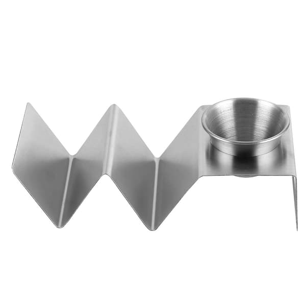 Stainless Steel Taco Holder Pancake Rack with Sauce Cup Home Kitchen Restaurant Buffet Tool