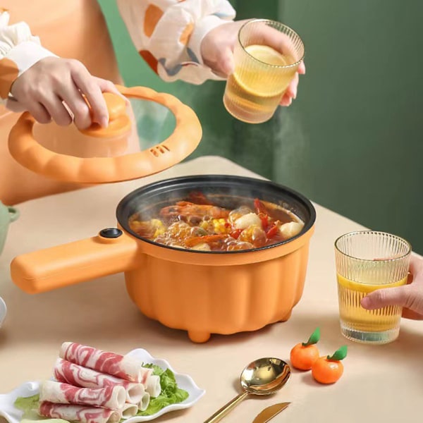 Sähköinen Hot Pot pitkällä kahvalla Mini Tarttumaton Multifunktionaalinen Sähköliesi Koti- ja Toimistokäyttöön CN-pistoke 220V