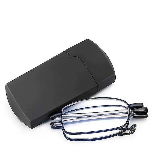 Secure Fit Armless Ultralätt hopfällbara läsglasögon med Universal Pod case Black 4