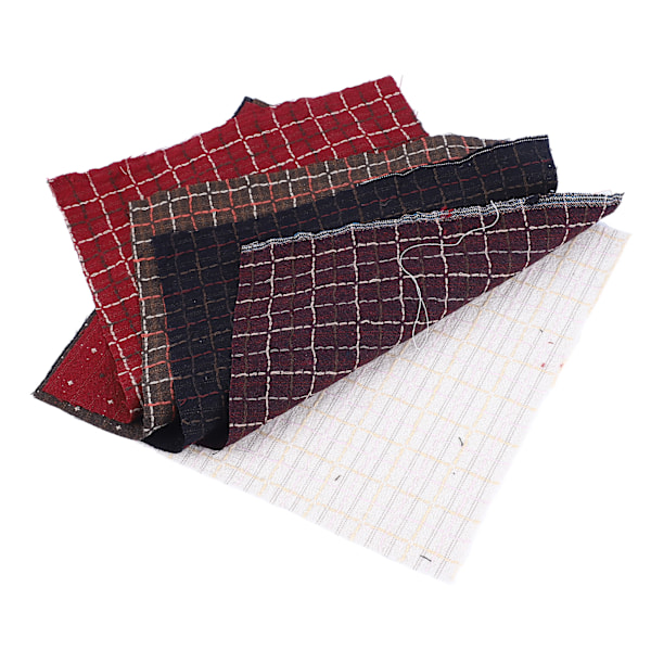 5 st Bomulls Quiltnings Tyg Jacquard Mönster 20 cm Diameter Mjukt Andningsbart Lapptäcke Tyg för Sömnad Hantverk DIY