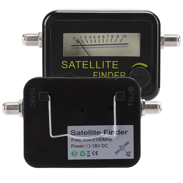 Følsom satellittfinner med digital skjerm - svart