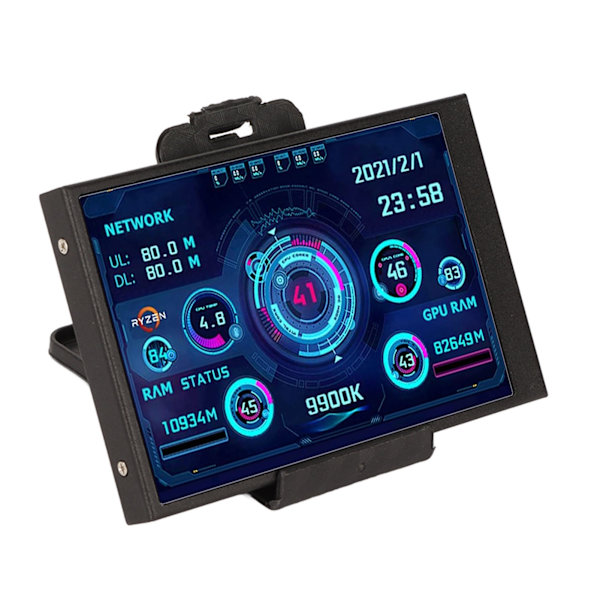 PC:n suorittimen tietojen näyttö 3,5 tuuman IPS USB mini-näyttö Selkeät tiedot Monitoiminen mini ITX PC-kotelo Moniror PC-koteloon