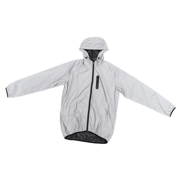 Helrefleks sykkeljakke Fullrefleks vanntett vindjakke med hette for friluftsentusiaster 2XL