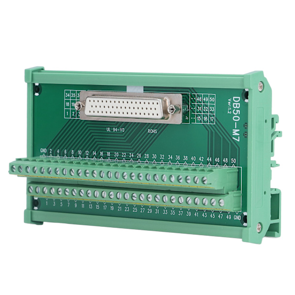DB50 til terminalkontakt Adapterplade PCB-kort Lige hun DC60V DB50-M7