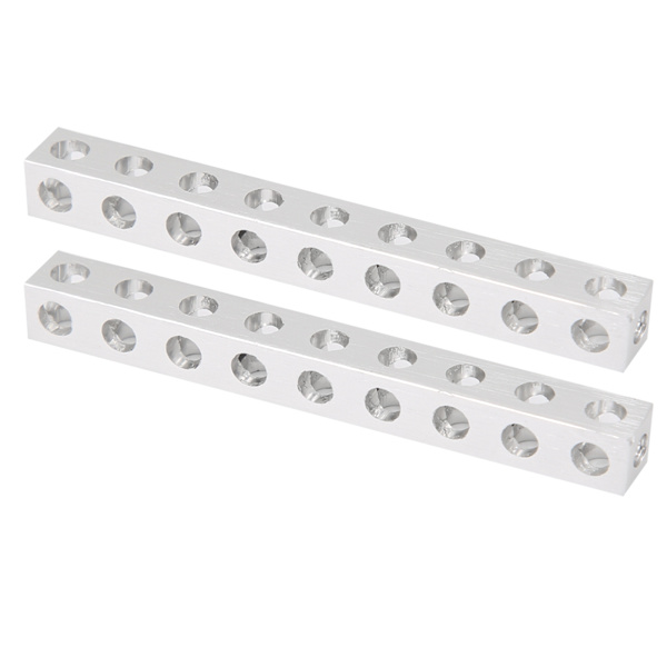 2st 3106‑0009‑0072 Robotin rakenne, neliömäinen palkki osa 9 reikää 8 x 72 mm