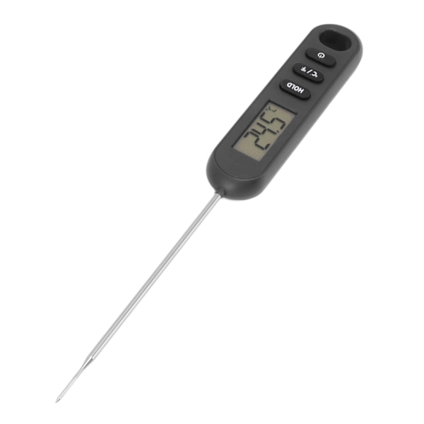 Kjøtttermometer Rask Lesing Digital Matlaging Kjøkken Grilltermometer med Lang Sonden Svart