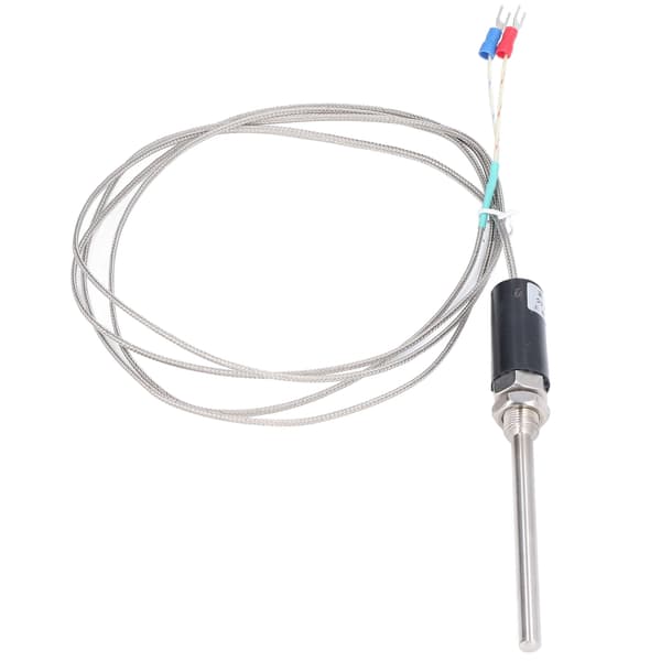 K Typ Termoelementsensor Nichrome Skärmad Trådsensor med Rakt Skaft 100mm