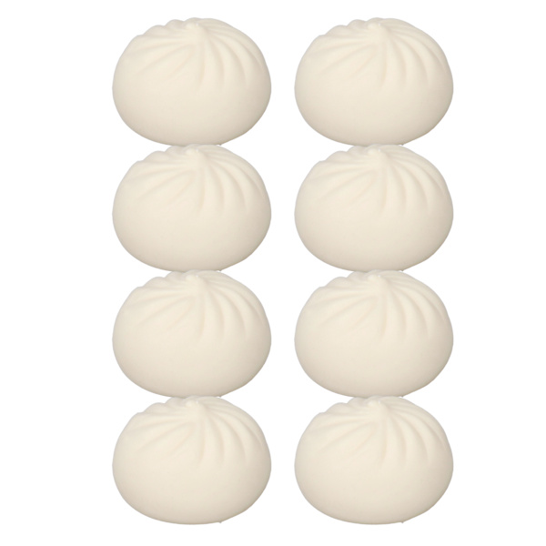 24st Bun Vent Ball Ångestlindring Bekväm simulering Dumpling Squishy Stressboll för äldre barn och vuxna Vit 5,5x4,5cm/2,2x1,8in