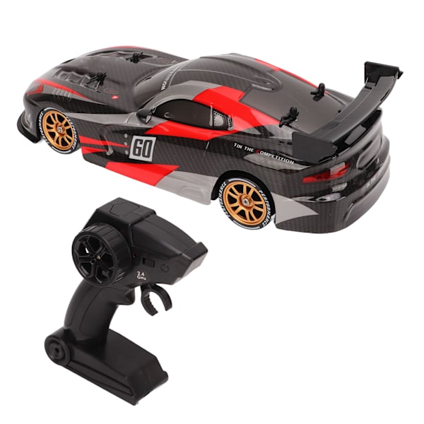 1/16 Nopeus RC-auto Nelivetoinen 2.4GHz Drifting RC-auto Yli 8-vuotiaille Ulkokäyttöön Musta ja Punainen