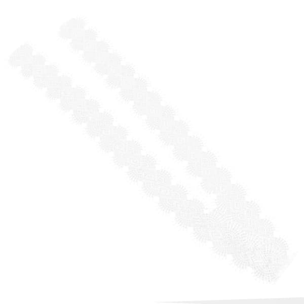 Vit Spetsband Silver Paljetter Spetsband Bröllopsdekoration 10 Yards 5cm Bredd