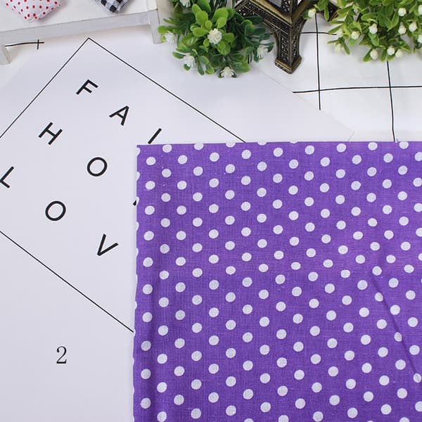 7 st 50*50 cm Bomullstyg DIY Assorted Squares Pre Cut Sängkläder Kit Quarters Bundle (lila)