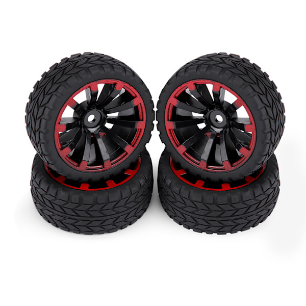 4 stk Dekk Gummi Dekk Racing Offroad Felg for RC 1:10 Bildeler (kornmønster)