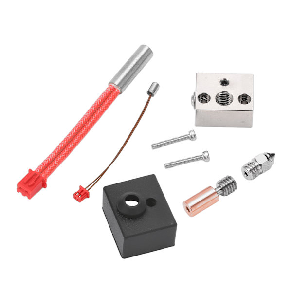 3D-skrivare Hotend Kit Bimetallvärmeblock Halsrörsvärmare Munstycke Extruder delar för Ender 3 S1 24V 40W 300℃