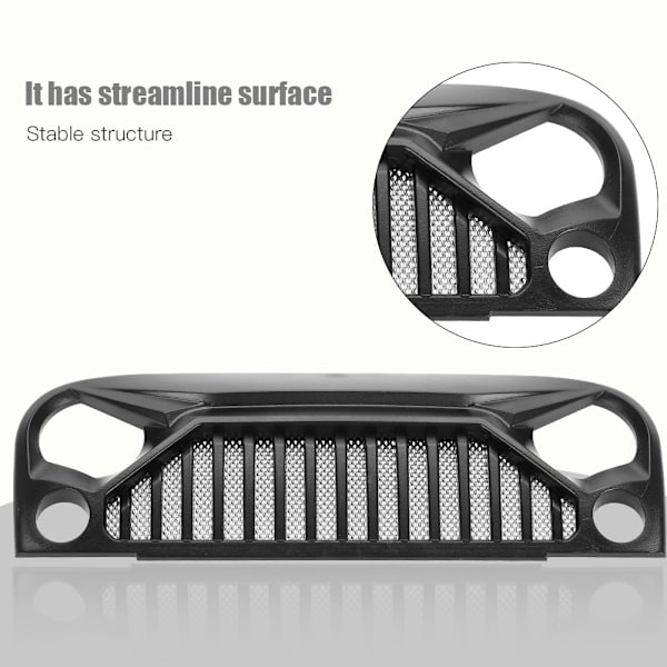 Nylon Angry Eyes Grille Body 1:10 biltillbehörssats för Jeep Wrangler Crawler
