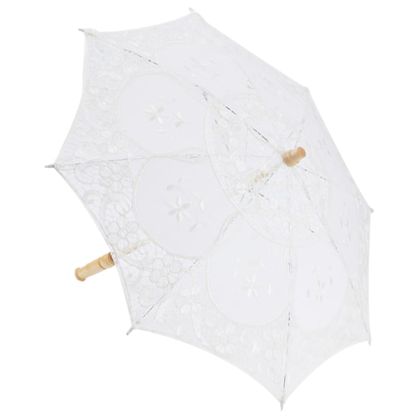 Mini Spids Paraply Bryllup Brud Parasol til Pige Fest Dekoration Dans Fotografi Prop Beige