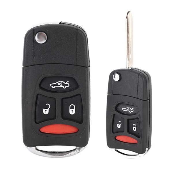 3 Panic Button Vikbar fjärrkontroll Flip Shell Key Fob Case Cover Passar för CHRYSLER 300 2005-2007