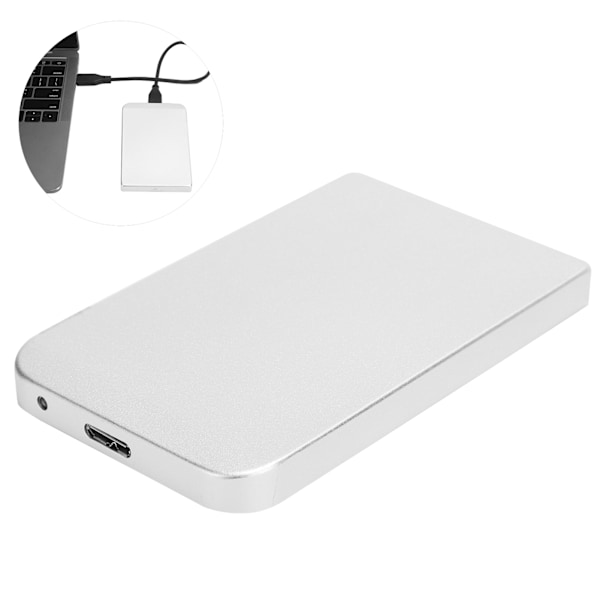 Harddisk USB3.0 Opbevaring 2.5in Mobil Ekstern Disk Computer Laptop Tilbehør Sliver80GB