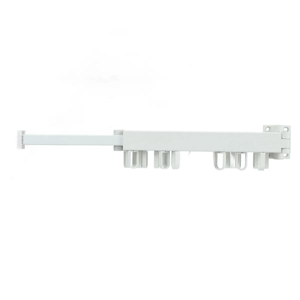 Wall Clothes Drying Rack Retractable Space Saving Rotating Ring Simple Clothes Hanger for Balcony Laundry Room White Three-Fold