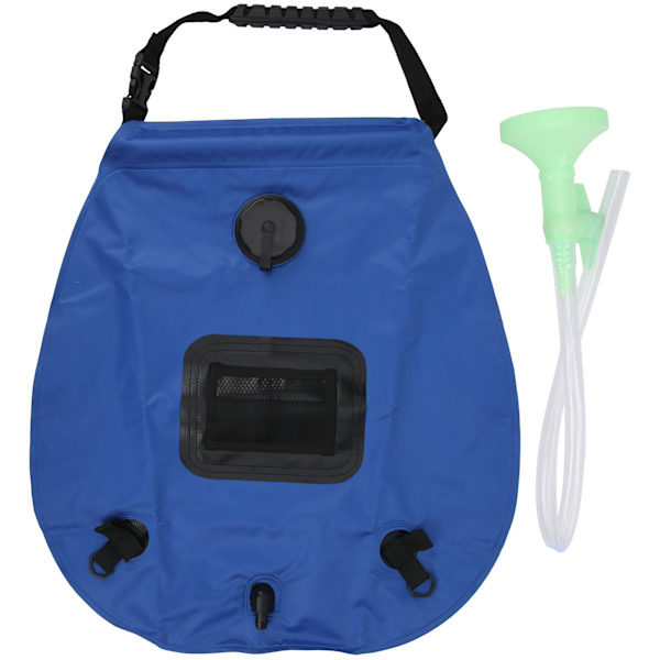 Solarduschväska för utomhusbruk, 20L, bärbar, soluppvärmd badväska med duschhuvud