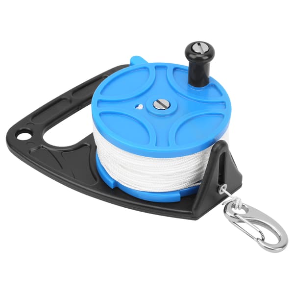 Diving Reel MultiPurpose Portable Diving Equipment with Handle Buckle Combination 289FT (Blue)