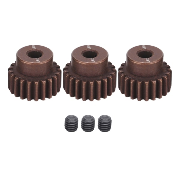 3 stk. RC 3,175 mm 48DP 21T stålpiniongearsæt til 1/10 RC bil børsteløs børstet motor