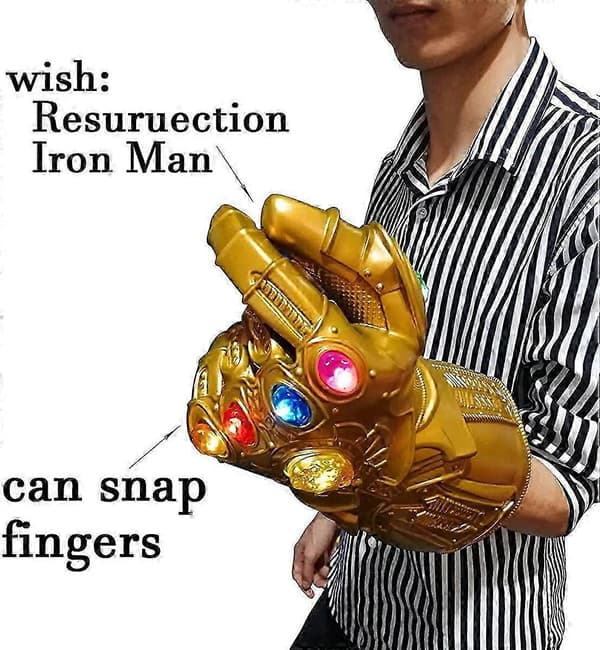 Uusi Infinity Gauntlet lapsille, Thanoksen hanska LED irrotettavalla M