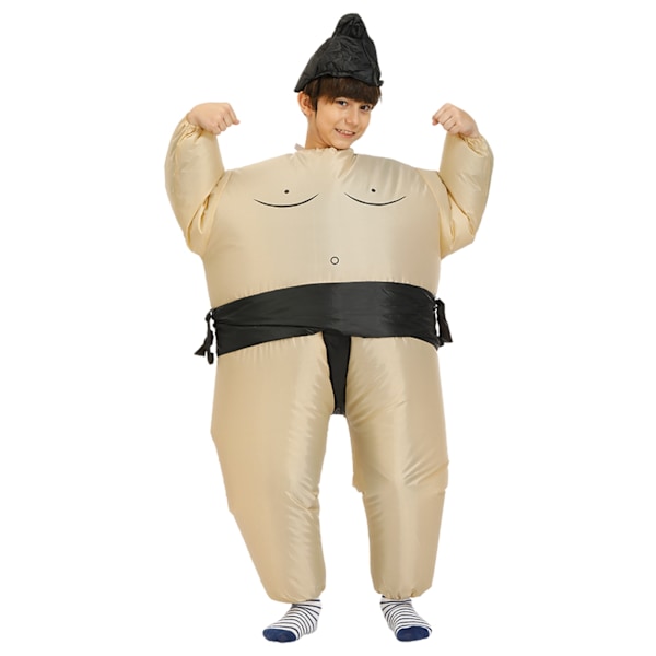 Uppblåsbara brottardräkter Vattentät Lätt återanvändbar Funny Blow Up Sumo Wrestler-dräkt för prestationsbarn (för 120-140 cm)