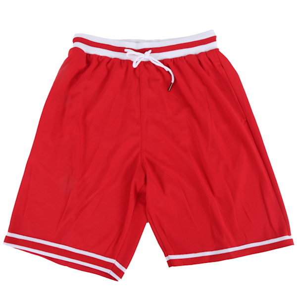 Hurtigtørrende sportsbukser Sommerløb Fitnesstræning Åndbare shorts med stribe (XXXL)