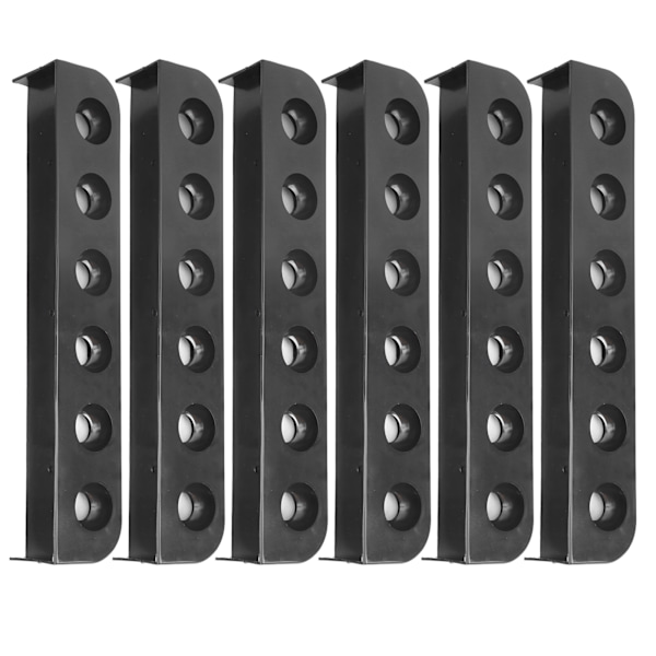 3 Sarjaa 6kpl Biljardisookeritarvikkeet Muovinen Seinään Asennettava Pool Cue Rack -teline 6 reiällä