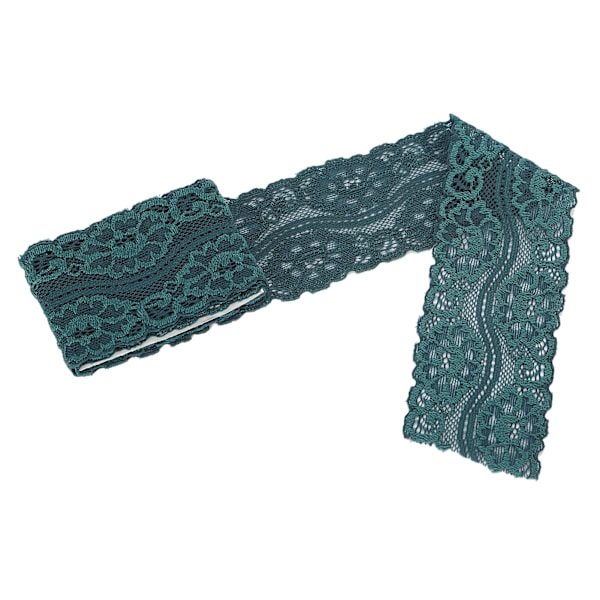 Blommönstrad Spetsband Dekoration Kläder DIY Hantverk 10 Yard 5cm Bredd Atrovirens