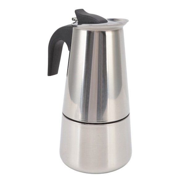 Kaffemaskine Fødevarekvalitet Bærbar Moka Pot i Rustfrit Stål til Hjem og Udendørs Camping