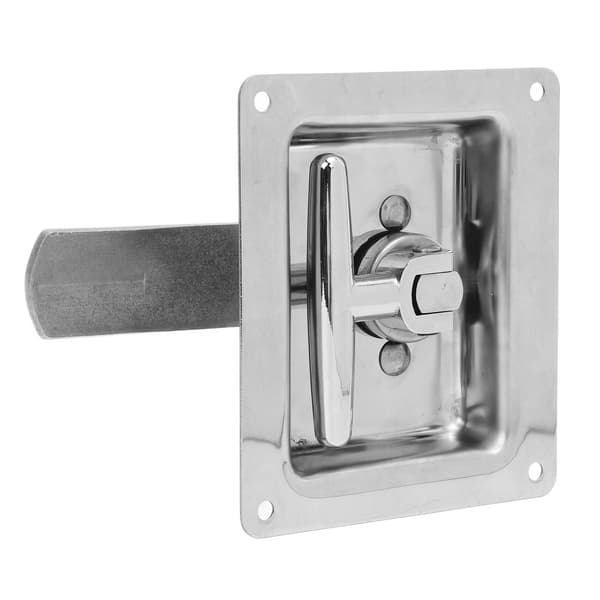 Toolbox Latch Stainless Steel Foldable T-Handle Toolbox Lock for Van RV Trailer Engineering Vehicle