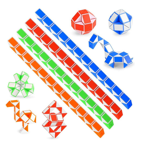 Pakke med 10 mini plastik puslespil terning til børn tilfældige farver