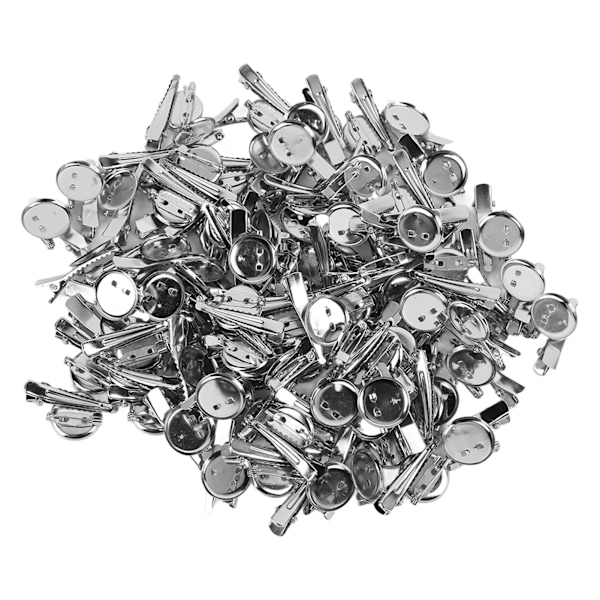 100 stk. blanke knappemerker, metall, robuste, holdbare, gjenbrukbare, bred anvendelse, tilpassede knappenåler
