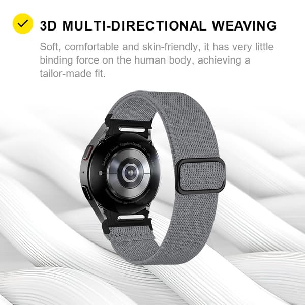 Samsung Galaxy Watch 6-rem med justerbart spænde DarkGrey DarkGrey 13