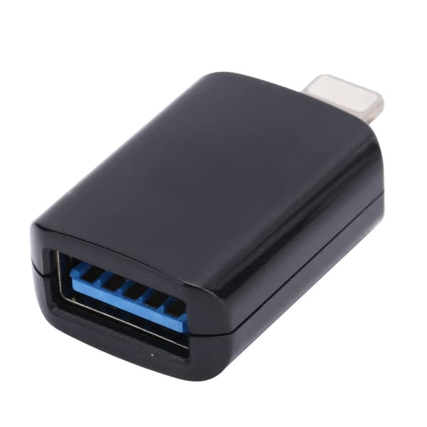 USB3.0 OTG Adapter Stikkontakt Konverter Passer til IOS Mobiltelefon Hurtig Dataoverførsel Sort