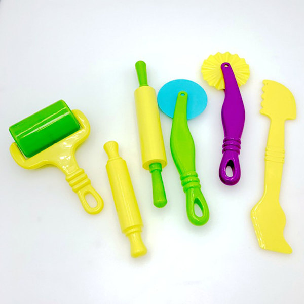6st/set Barn Färg Lek Deg Modell Verktyg Leksaker 3D Plasticine Verktyg Lekdeg Set Early Learning Leksaker