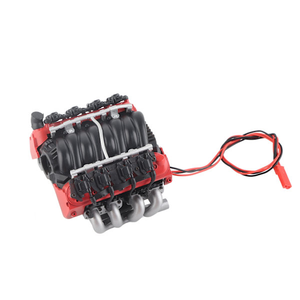 V8 1/10 RC Simuleret Motorhjelm Køler Motorblæser Universal Tilbehør til Trx4/scx10/scx10II