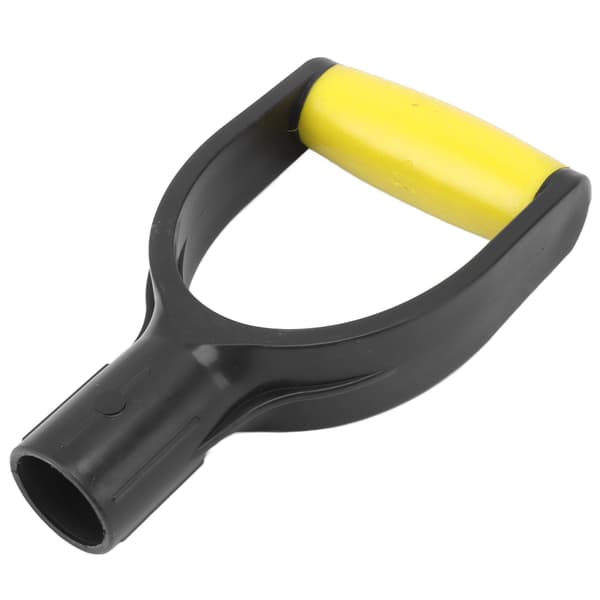 Spade D Grip Handle 32 mm Inner Diameter Silicone Grip Reinforcement Snow Shovel Handle Replacement for Digging Raking Tool Yellow Black