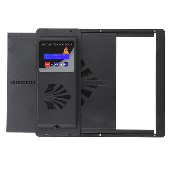 Automatic Chicken Coop Door USB Horizontal Opening Automatic Chicken Coop Door Opener with Timer Black