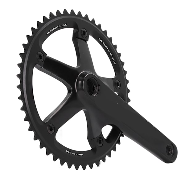 Aluminiumlegerings 144 BCD 48T Single Speed ​​Kranksæt Cykel Krankarmsæt Sort