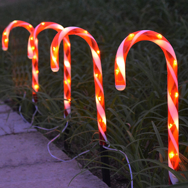 LED Gåstavslampe Jordspyd Lampe Juledekorasjon for Hage Hagevei Patio