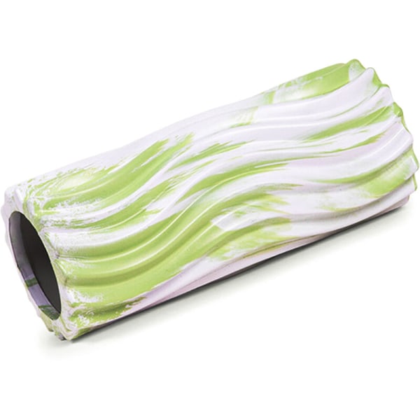 Yoga massagerulle EVA foam roller ideel til massage fitness rehabilitering, model: grøn og hvid 33x14 cm