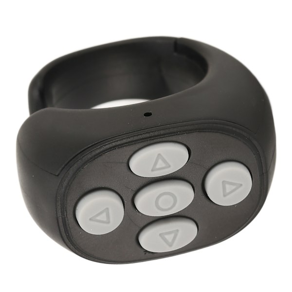 Bluetooth Fjernbetjening Multifunktion Ring Design Trådløs Telefon Selfie Lukker til Hjem Sort