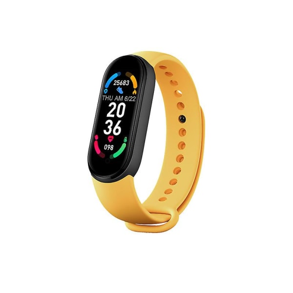3-i-1 Smart Fitness -paket: Smart armband, Bluetooth sporthörlurar Yellow S