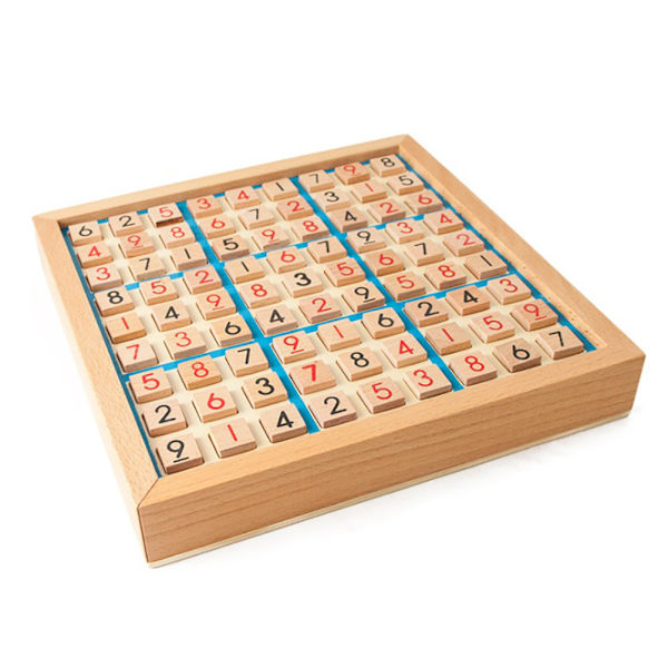 Sudoku-brädspel i trä med låda Math Brain Teaser Desktop-leksaker med Sudoku-pusselbok