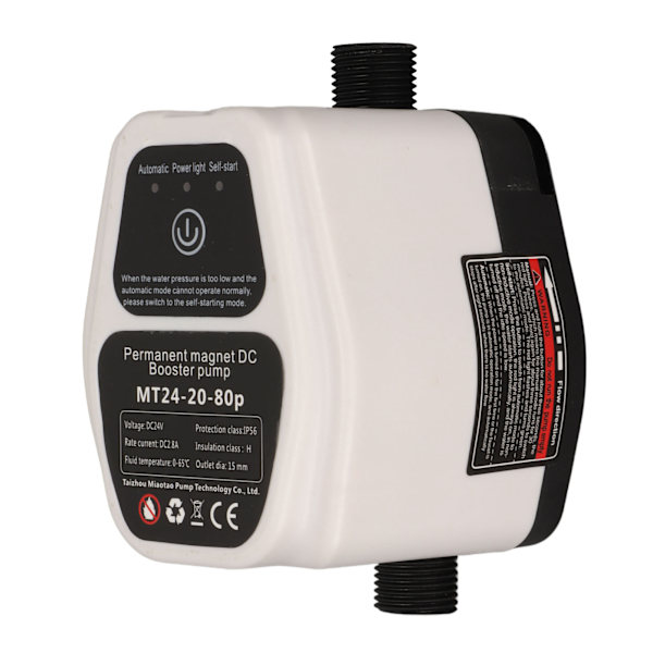 Boosterpumpe Automatisk vanntrykkdusj Boosting Resirkulerende Veggmontert DC-pumpe 100‑240V US-kontakt