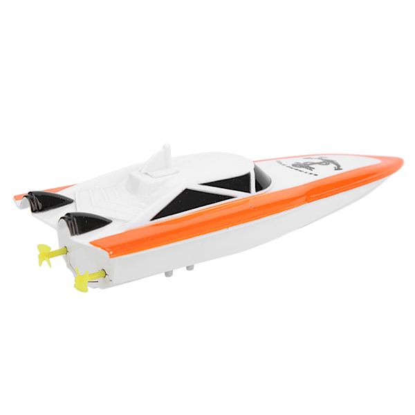 ABS 2.4G Fjärrstyrd 4-kanals Mini RC Båt Elektrisk Skeppsmodell Barnvattenleksak Orange 100B4