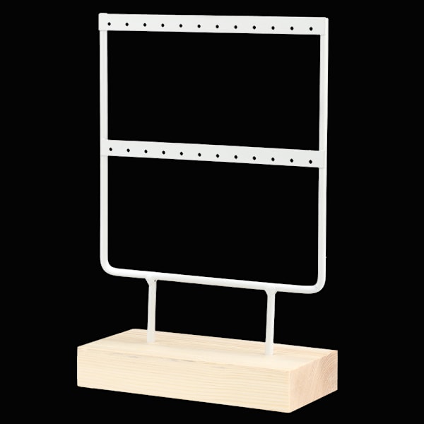 24 hål Elegant metall smycke förvaringsställ Örhängen Halsband Display Stativ Organizer för HomeWhite