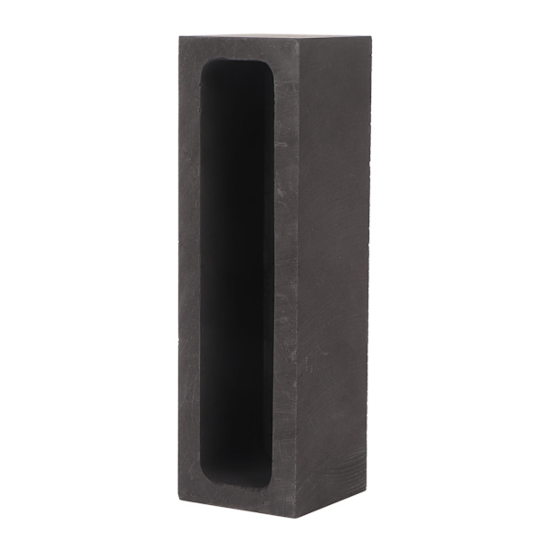Graphite Ingot Mold Rectangular High Thermal Stability Metal Graphite Crucible Mold for Gold Silver Copper Casting